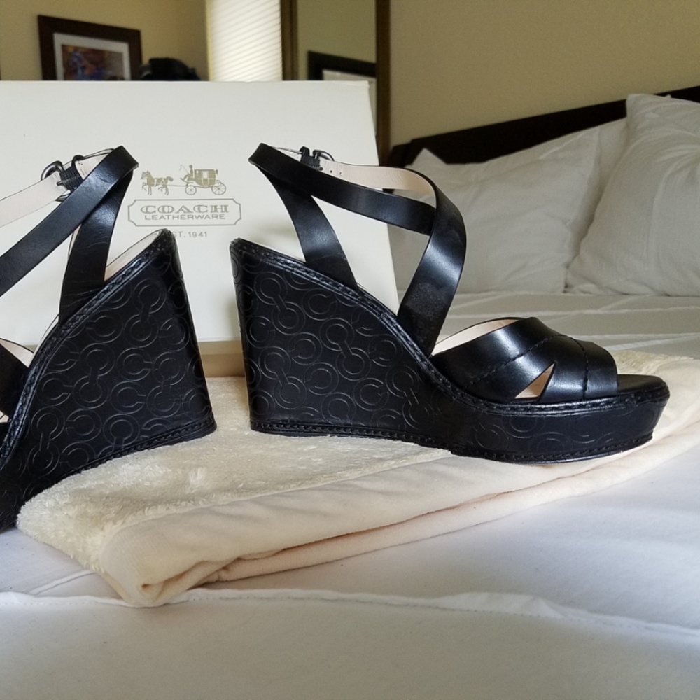 Coach Madeline Vachetta leather platform sandals - Picture 2 of 8